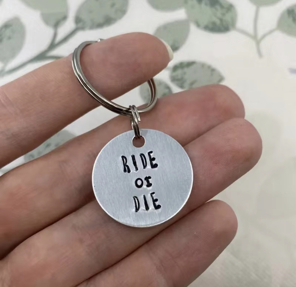3/$25 Ride Or Die Stainless Steel Keychain NEW